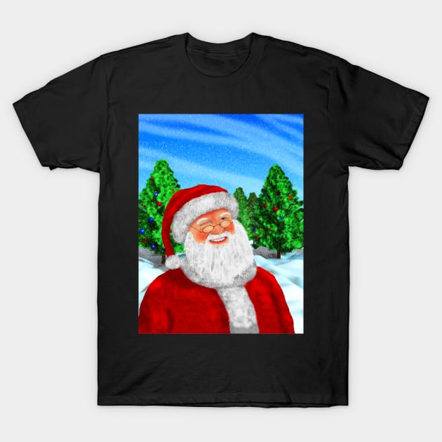 Winking Santa T-Shirt by Packrat